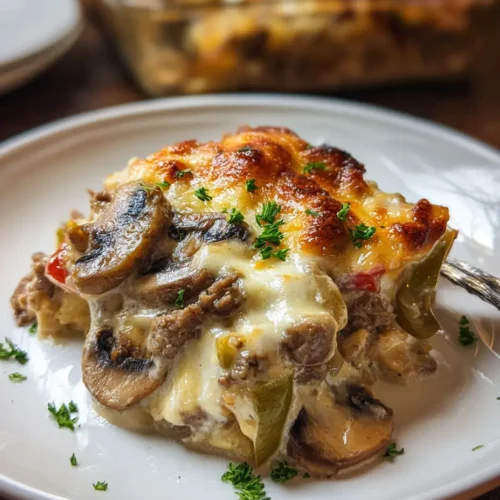 philly cheesesteak casserole recipe