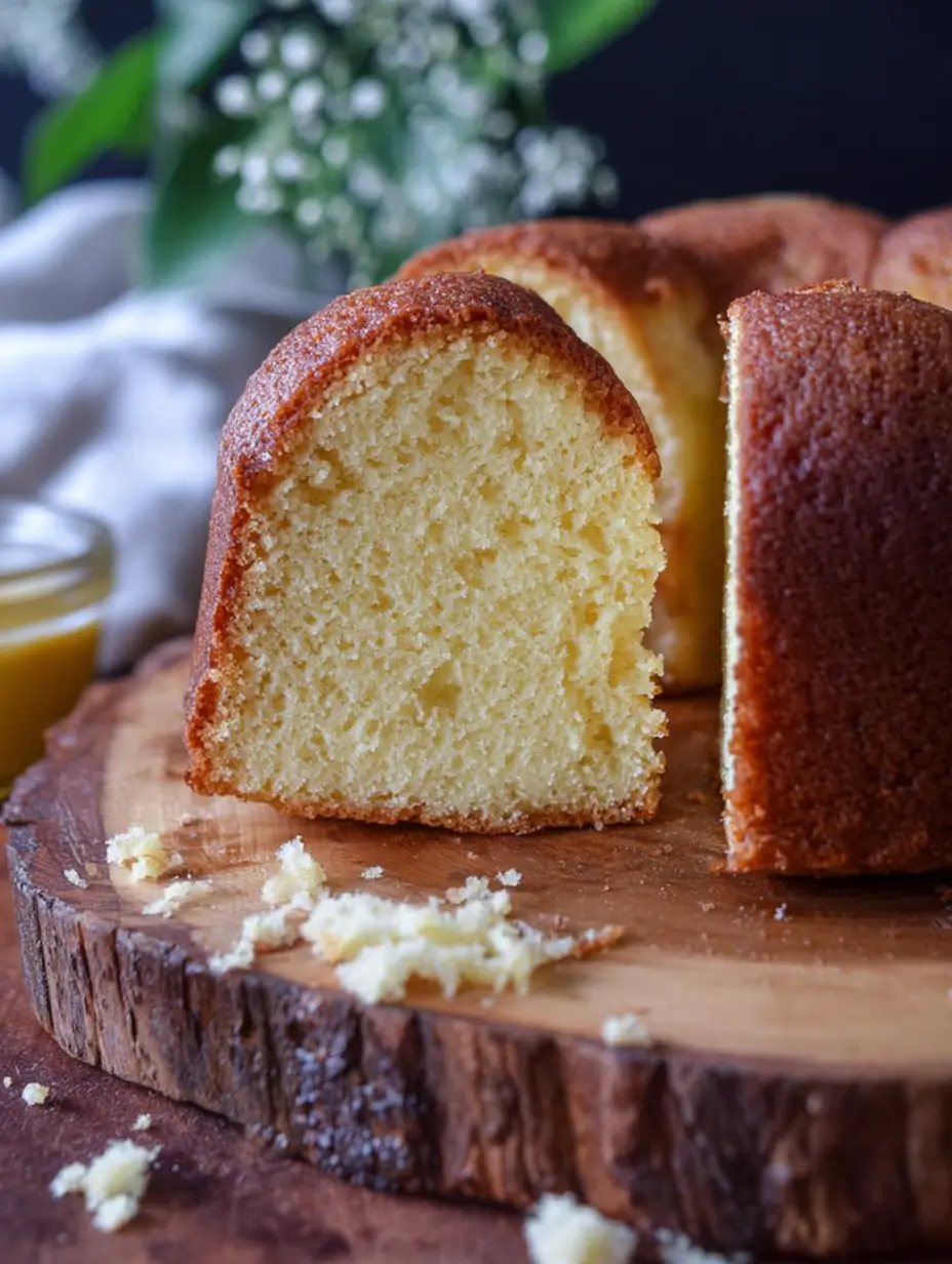 Homemade Classic Pound Cake (Just 4 Ingredients)
