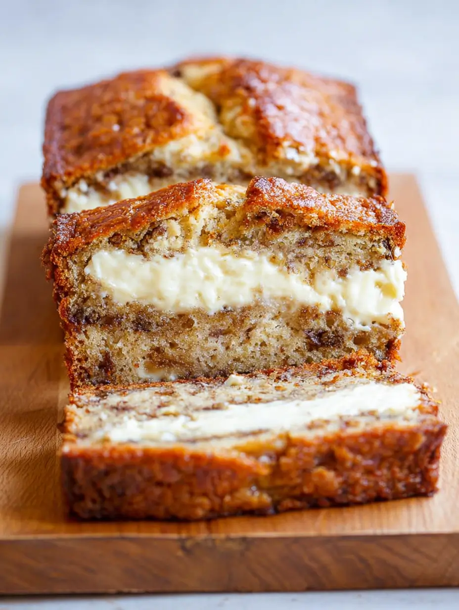 Cream Cheese Filled Banana Bread Recipe