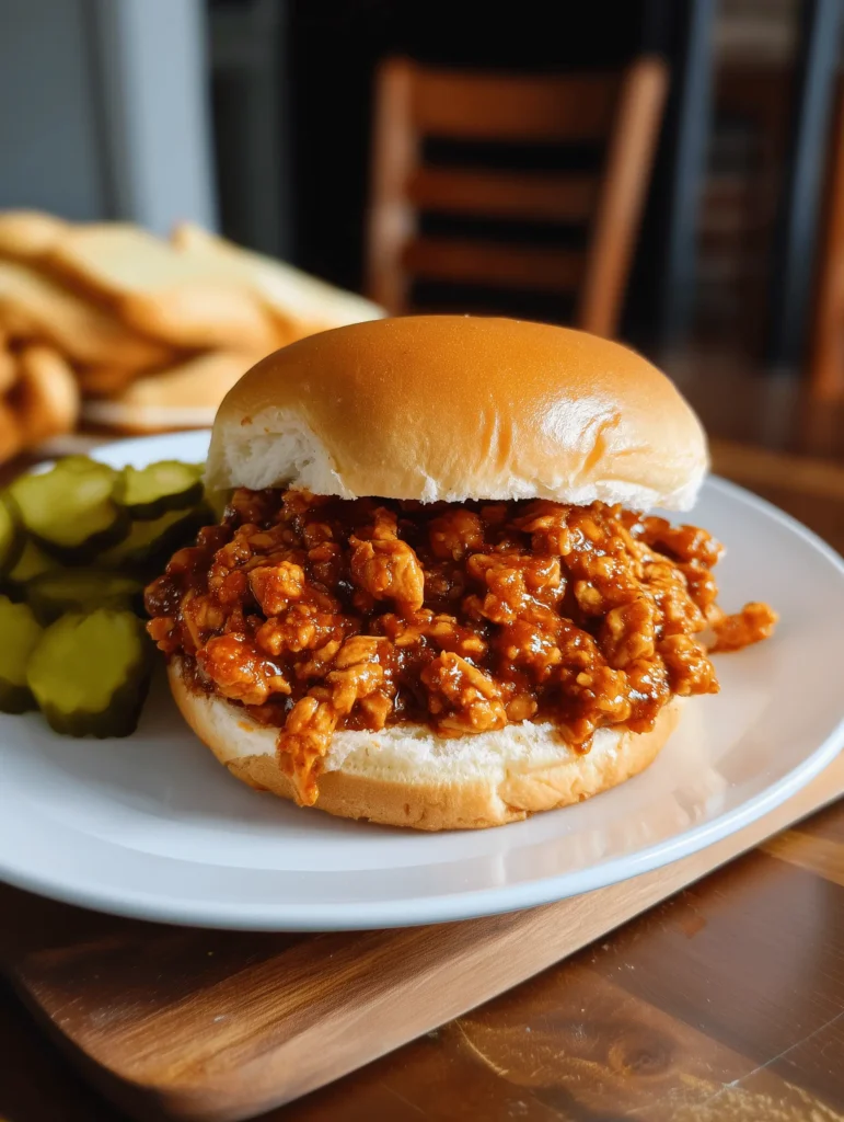 Delicious Cajun Chicken Sloppy Joes with ground chicken and bold seasonings