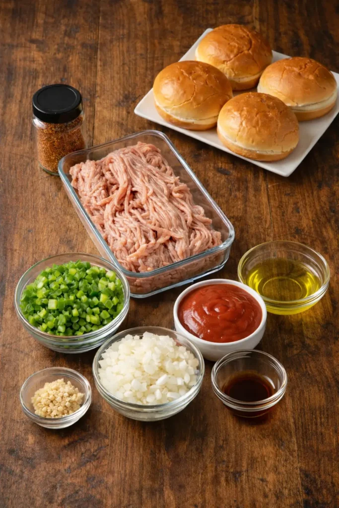Delicious Cajun Chicken Sloppy Joes with ground chicken and bold seasonings