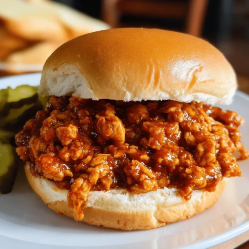 Delicious Cajun Chicken Sloppy Joes with ground chicken and bold seasonings