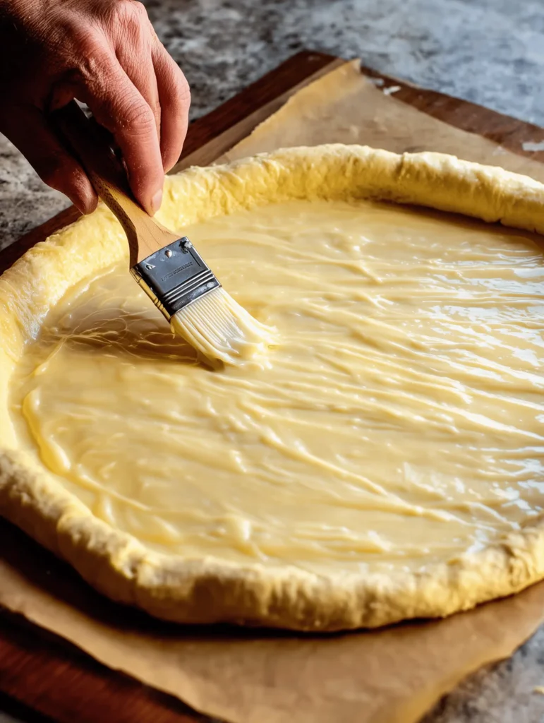 Cinnamon Sugar Pizza made with buttery Crescent Rolls and topped with cinnamon sugar.