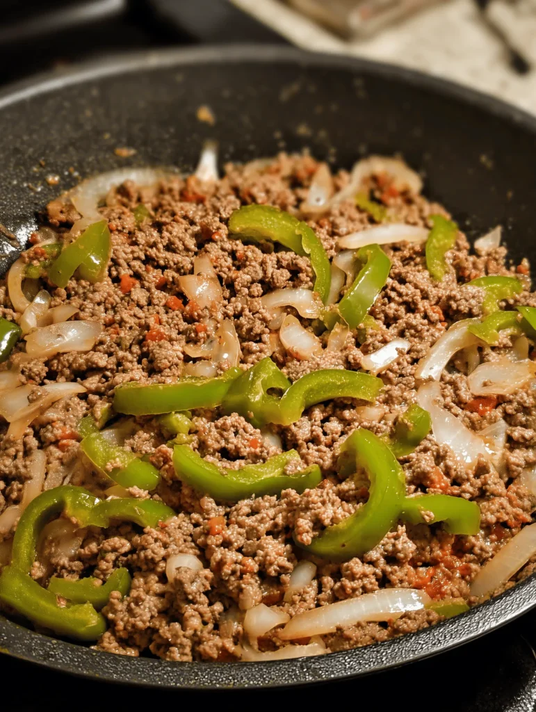 Keto Philly Cheesesteak Roll Ups with cheese, ground beef, and peppers, low-carb snack