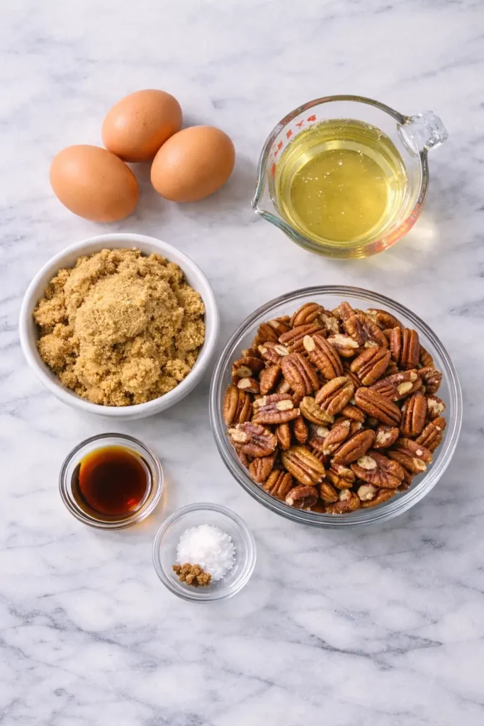Delicious Pecan Pie Dump Cake topped with a buttery layer and rich pecan filling.