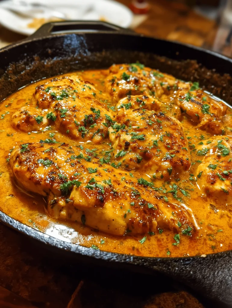 Delicious Texas Roadhouse Butter Chicken Skillet with juicy chicken in garlic-honey butter sauce.