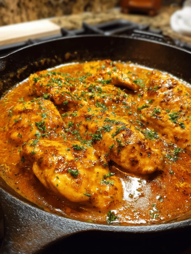 Delicious Texas Roadhouse Butter Chicken Skillet with juicy chicken in garlic-honey butter sauce.