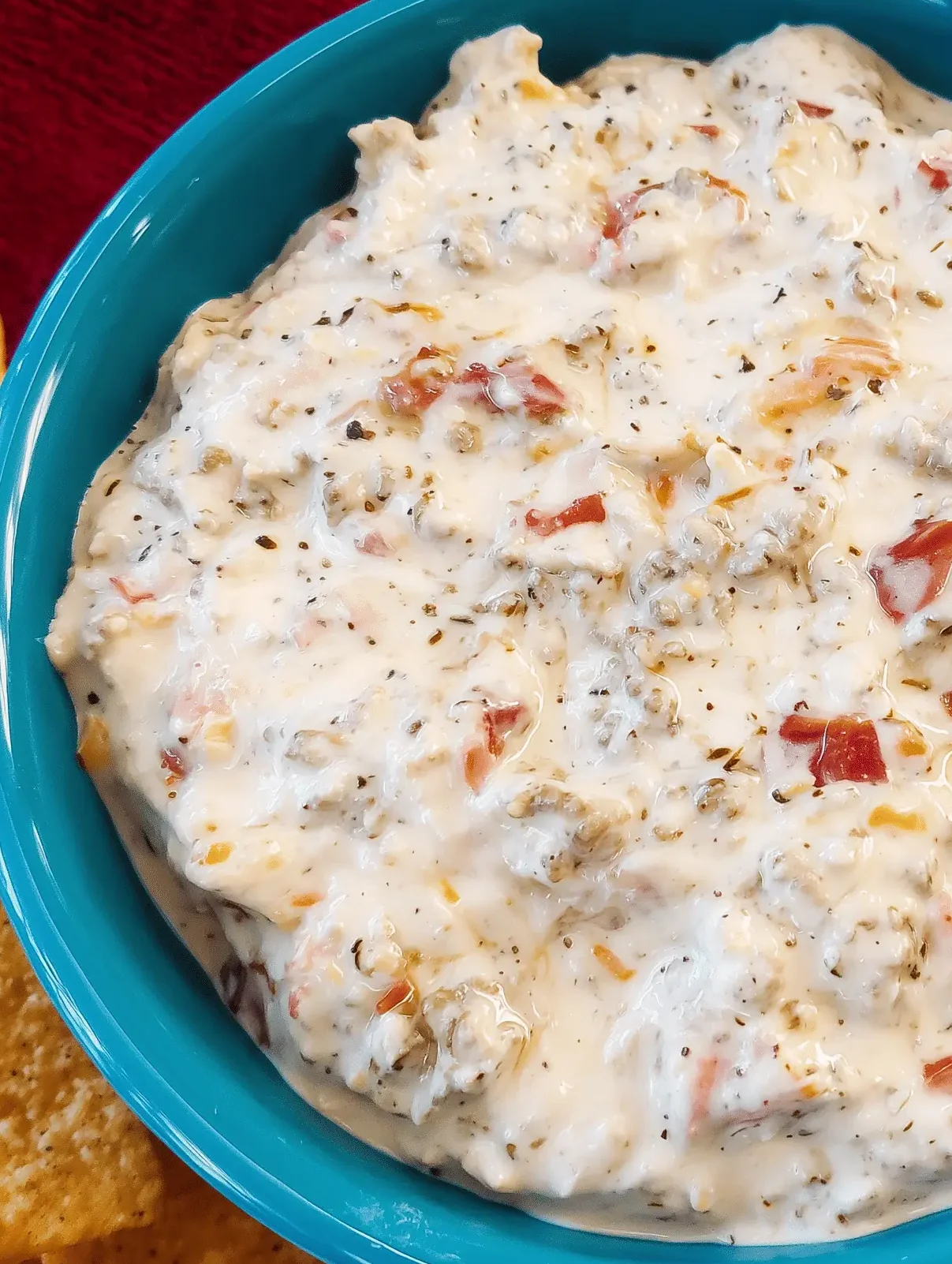 This creamy, crowd-pleasing sausage dip is perfect for parties and gatherings, featuring a delightful blend of sausage, cream cheese, and Rotel tomatoes.