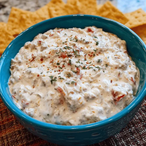 This creamy, crowd-pleasing sausage dip is perfect for parties and gatherings, featuring a delightful blend of sausage, cream cheese, and Rotel tomatoes.