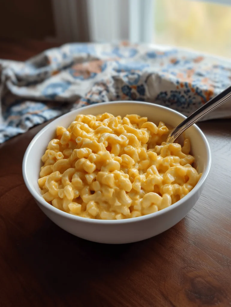 Homemade Velveeta Mac and Cheese baked with breadcrumbs and creamy cheese sauce.