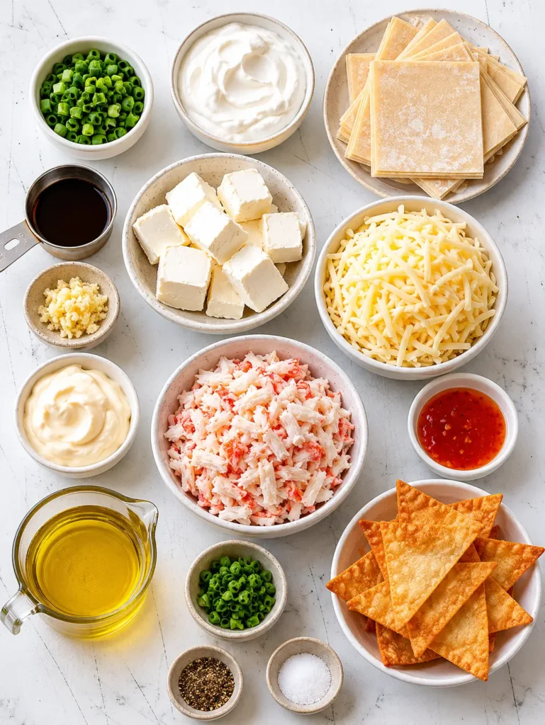 Creamy Crab Rangoon Dip served with crispy wonton chips