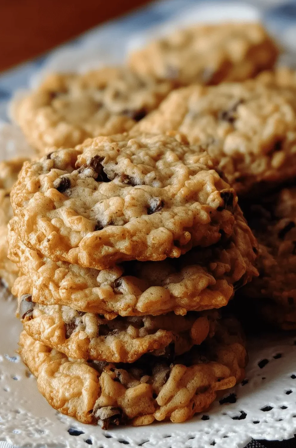 Rice Krispie Chocolate Chip Cookies with soft chewy centers, crispy edges, gooey chocolate chips, and a delicious crunchy texture in every bite.