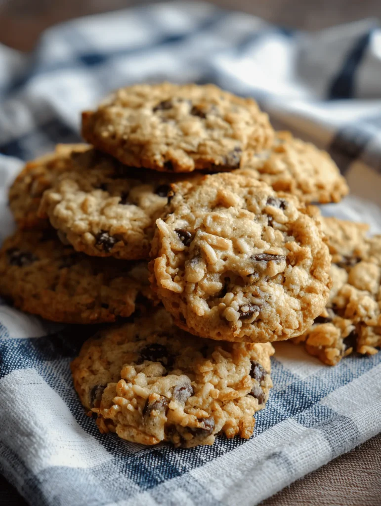Rice Krispie Chocolate Chip Cookies with soft chewy centers, crispy edges, gooey chocolate chips, and a delicious crunchy texture in every bite.