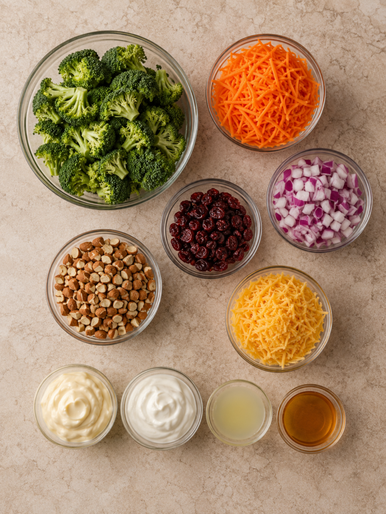 Delicious and Classic Broccoli Salad Recipe with Creamy Dressing, sunflower seeds, and a creamy dressing.