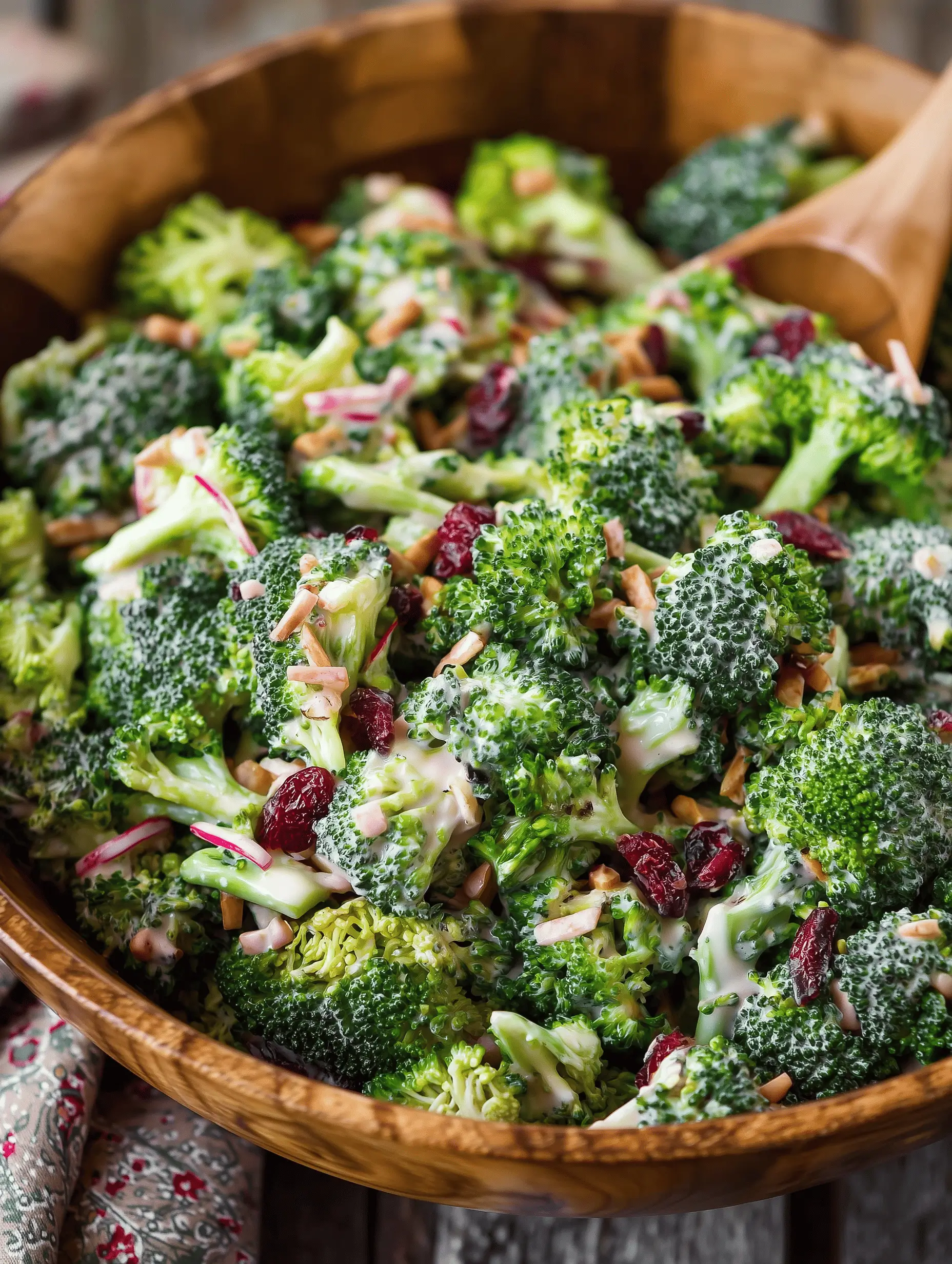 Delicious and Classic Broccoli Salad Recipe with Creamy Dressing, sunflower seeds, and a creamy dressing.