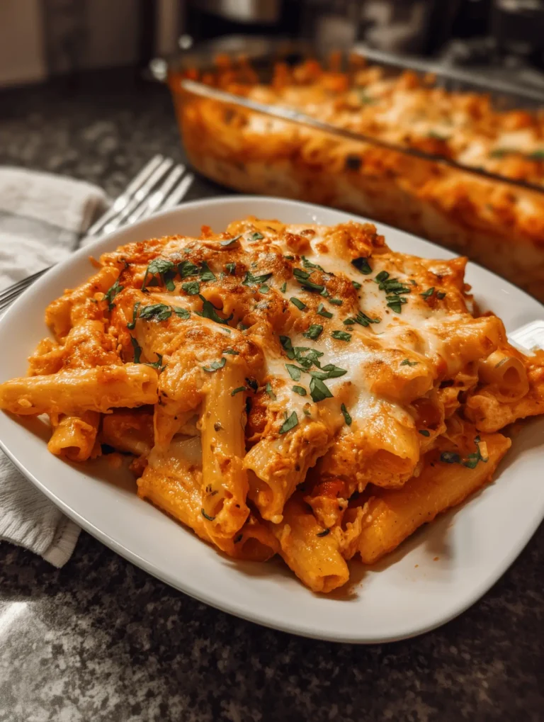 Delicious & Easy Baked Ziti with Ricotta Cheese and Italian Sausage, and hearty tomato sauce.
